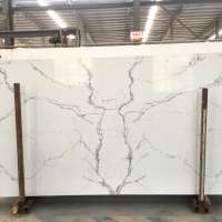 Manufacturer Artificial Quartz Stone Calacatta White Slabs